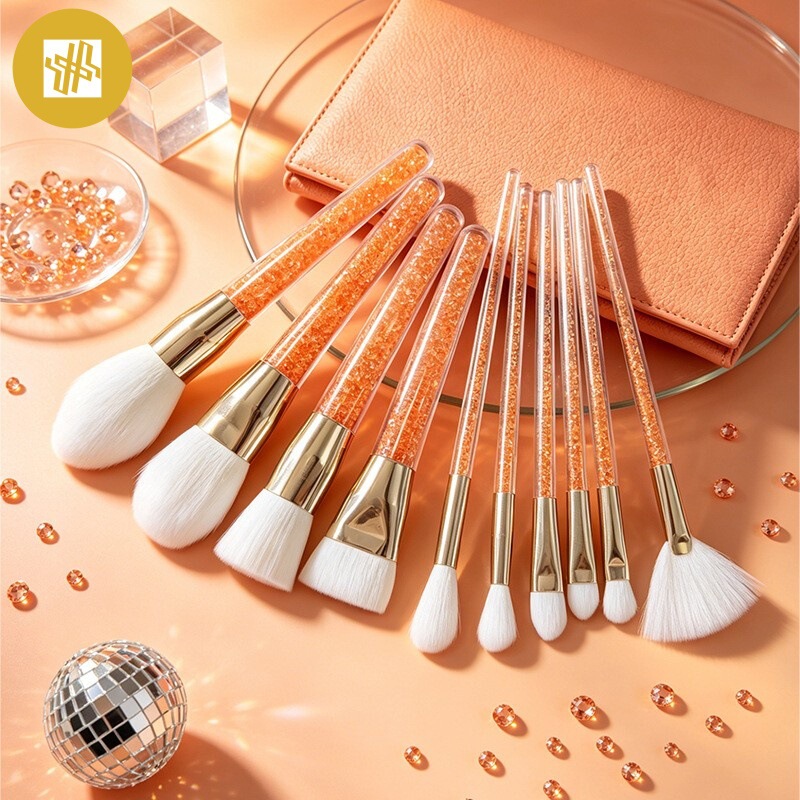 High-Quality Soft Makeup Brush Set with Inner Diamond Design, Including Eyeshadow Brush, Loose Powder Brush, Blush Brush, and Makeup Brush Set for Cross-Border Wholesale High-Quality Soft Makeup Brush Set with Inner Diamond Design, Including Eyeshadow Brush, Loose Powder Brush, Blush Brush, and Makeup Brush Set for Cross-Border Wholesale