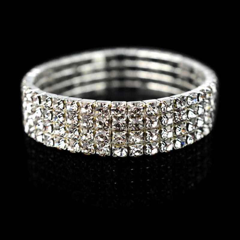 Luxurious Geometric Metal Inlay Rhinestones Womenu0027S Bracelets
