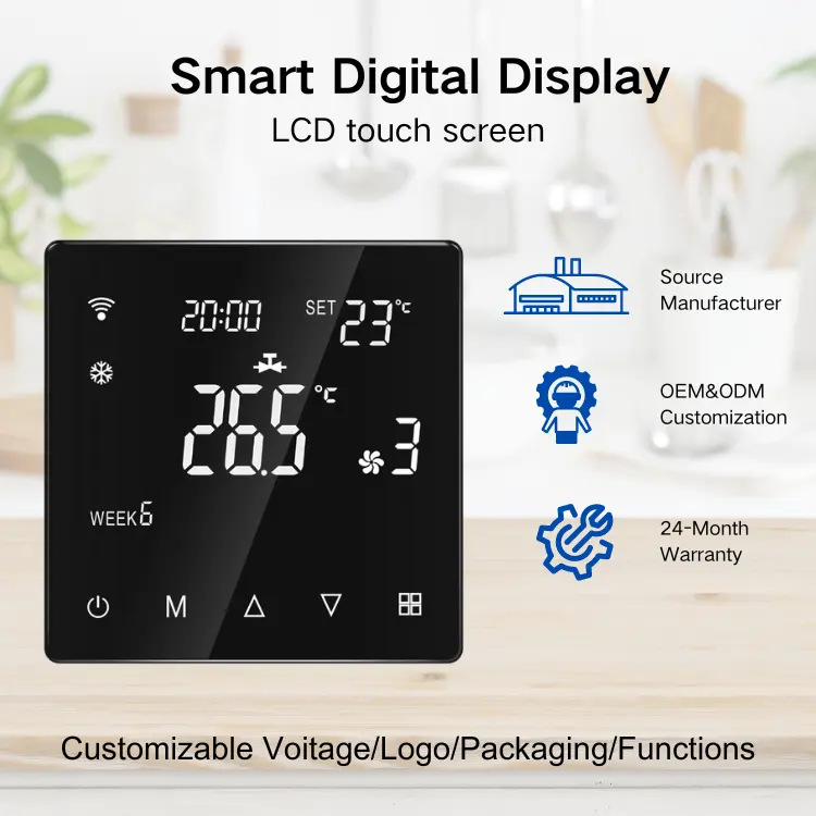 Foreign Trade English Version Wifi Thermostat Electric Heating Temperature Control Controller Mobile Phone Remote Thermostat Electric Floor Heating Temperature Control