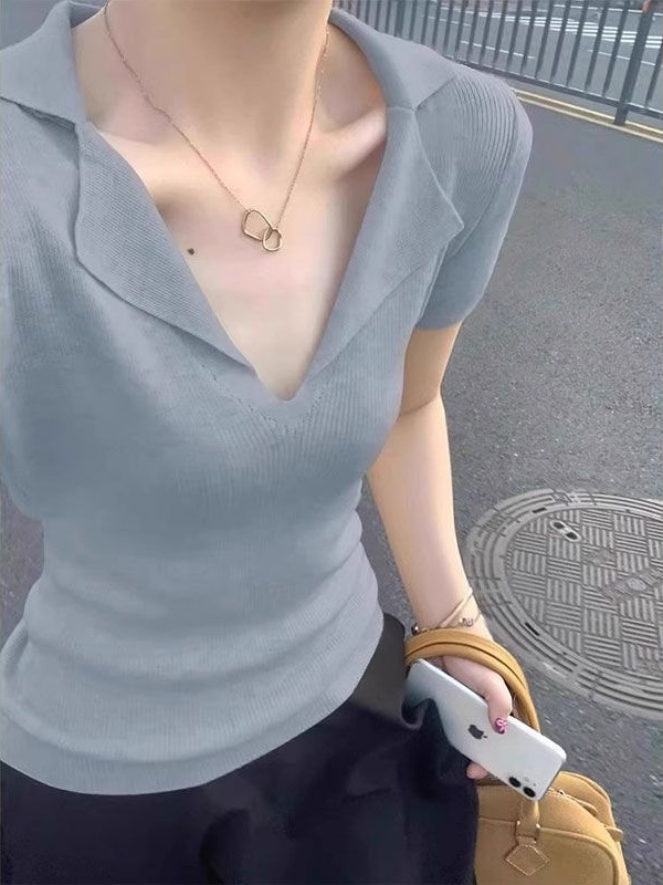 2025新款女秋冬小众针织衫设计感打底衫女早秋季修身内搭长袖上衣|undefined