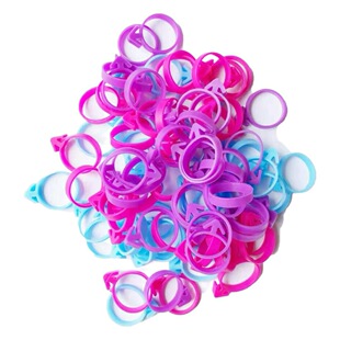 Factory wholesale decorating bag silicone cable tie decorating bag fixing ring sealing ring tie band 5 colors optional
