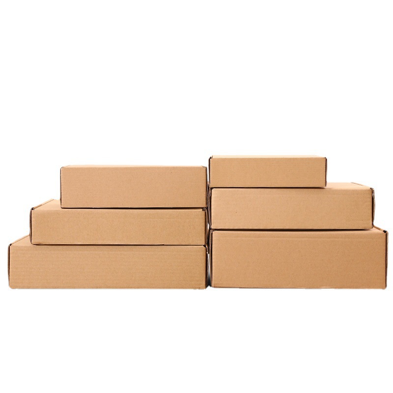 瓦楞纸盒子牛皮色服装包装盒物流快递打包盒超硬长方形飞机盒批发
