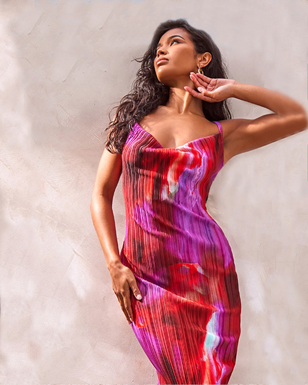 350g Weight Maxi Long Dress Dress Length Type Sleeveless Sleeve Length Sheath Dress Dresses Type Polyester Fabric Type Mid Waist Waist Line Daily, Beach Occasion V Neck Neckline Slim Fit Type Color Block, Painted Flower Pattern Summer Season Women's Gender Vacation Style Wholesale Women's Vacation Color Block Painted Flower Daily Beach V Neck Sleeveless Sheath Dress 31