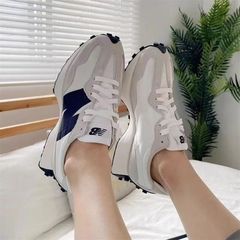 男鞋nb327夏季透气网鞋厚底老爹鞋外贸休闲海盐元祖灰运动跑步鞋