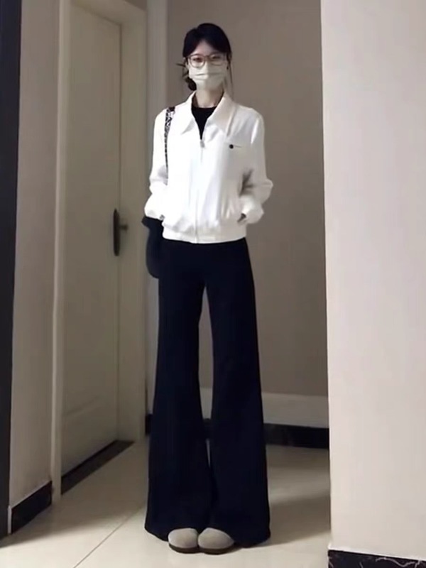白色短款夹克外套女款秋季2025新款早秋薄款美式正肩高智韩系穿搭|undefined