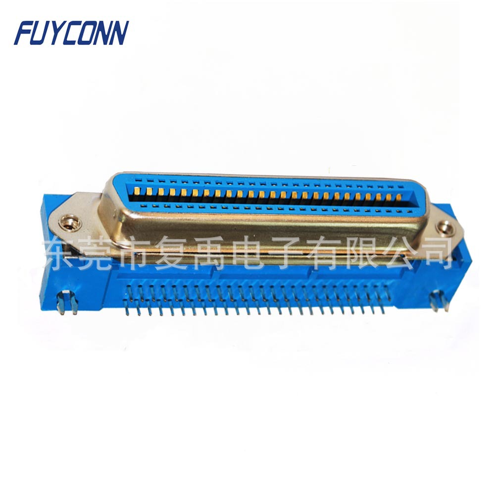 57连接器57-14/24/36/50/64P CN型90度弯插铆合鱼叉57-40360