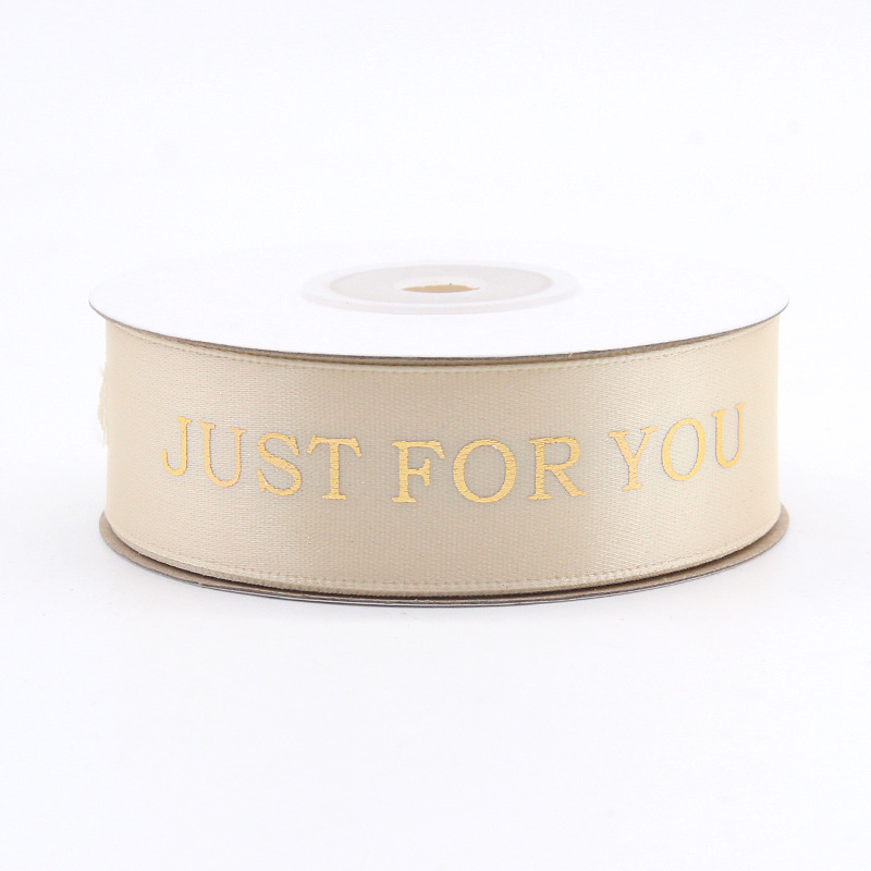 Regalo pastel de flores embalaje cinta impresión símbolo del Corazón 8 puntos cinturón de poliéster dorado impresión para hornear cinta