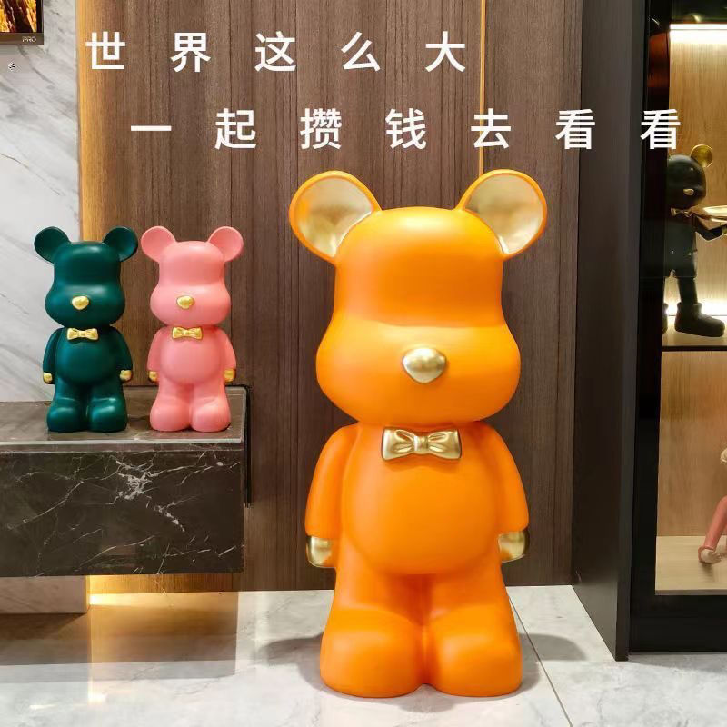 YXP 거실 돼지 저금통 폭력적인 곰 장식품 현대 빛 고급 거실 집들이 선물 실용적인 선물