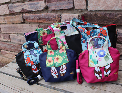 Cross-border direct supply MISZAPATOSS Japanese Rakuten 2way beauty leg top handle cross body bag fashionable printed embroidery bag