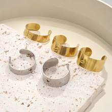 保色18k金不锈钢焊圈戒指空托可调节戒指diy饰品配件美饰时尚