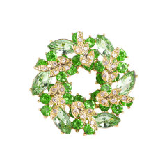 Retro high-end corsage women's bauhinia brooch suit collar pin simple fashion shoe buckle coat buckle pin