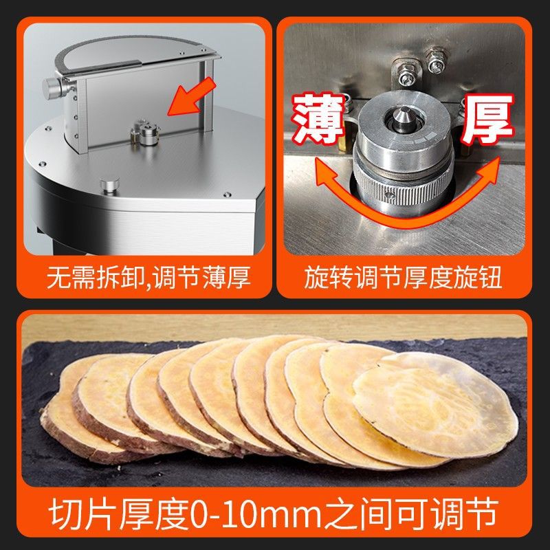 Corte automático de cocina cuadrada cortador eléctrico comercial multifuncional de verduras y frutas cortador de limón y patata