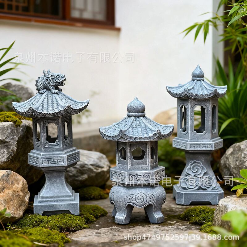 Japanese-Style Courtyard Stone Lantern Ornaments Cross-Border Zen Stone Tower Palace Lantern Courtyard Garden Temple Outdoor Floor-Standing Landscaping Ornaments Japanese-Style Courtyard Stone Lantern Ornaments Cross-Border Zen Stone Tower Palace Lantern Courtyard Garden Temple Outdoor Floor-Standing Landscaping Ornaments