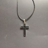 Retro necklace suitable for men and women hip-hop style, black pendant, jewelry, Japanese and Korean, punk style