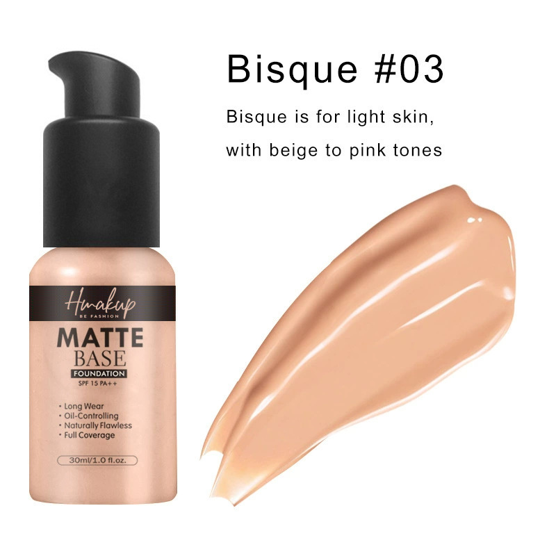 Description Picture 6 of item30ml SEPORA 6 Colors Matte Liquid Foundation Oil Control Waterproof Full Coverage Facial Natural Concealer Base Makeup Cosmetics