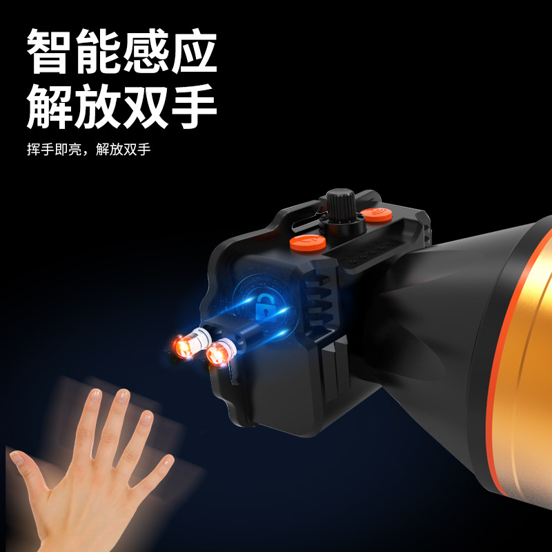 Cabeza montada Faro Pesca fábrica al por mayor LED fuerte luz de largo alcance faro al aire libre camping faro recargable