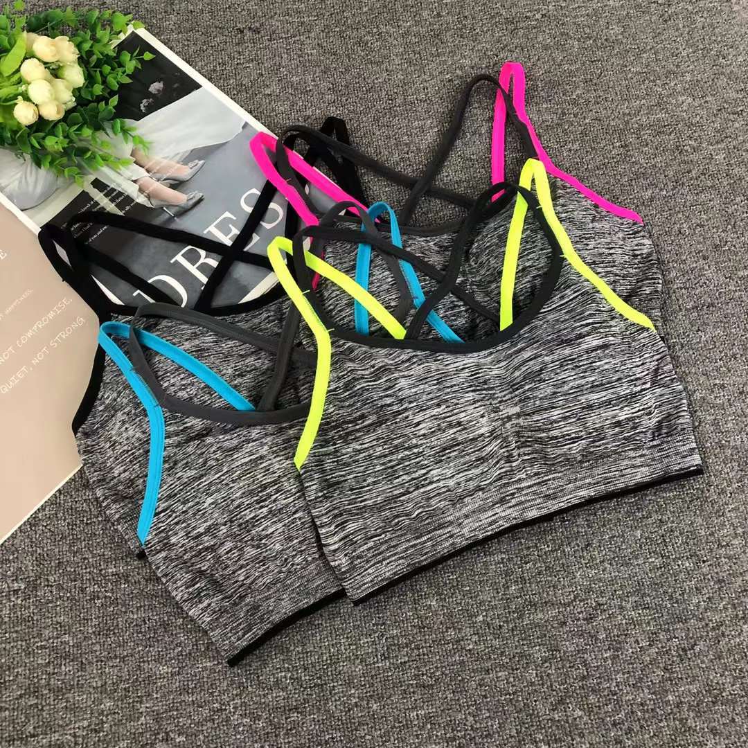 Nueva inconsútil alto elástico belleza de alta calidad las mujeres chaleco inalámbrico yoga sujetador ropa interior deportiva al por mayor