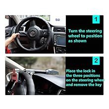 "Hot" supply car micro alarm anti-theft car lock car Universal steering wheel lock car Head T-Lock