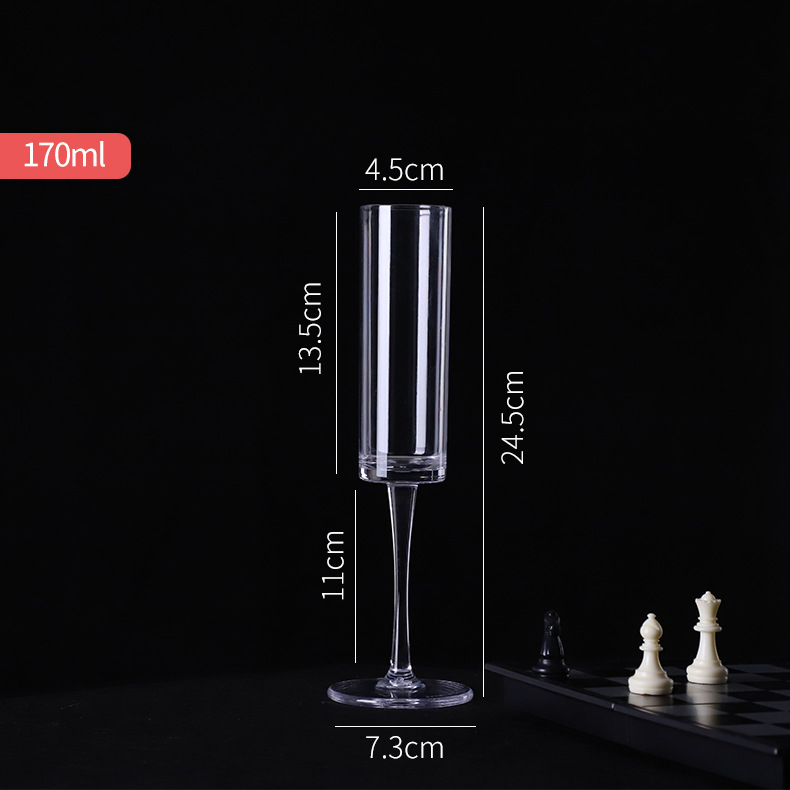 170ml 스트레이트 샴페인 글라스는 PC로 깨지지 않으며 유리가 아닙니다.