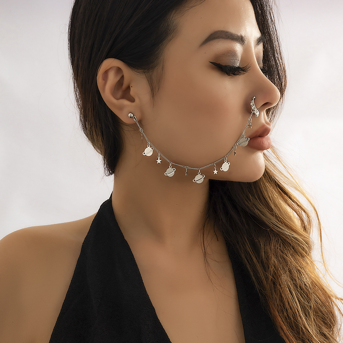 European and American jewelry, ethnic style, Su style, no punching nose studs, nose accessories, sweet and cool earrings, puncture nose rings_voghion.com