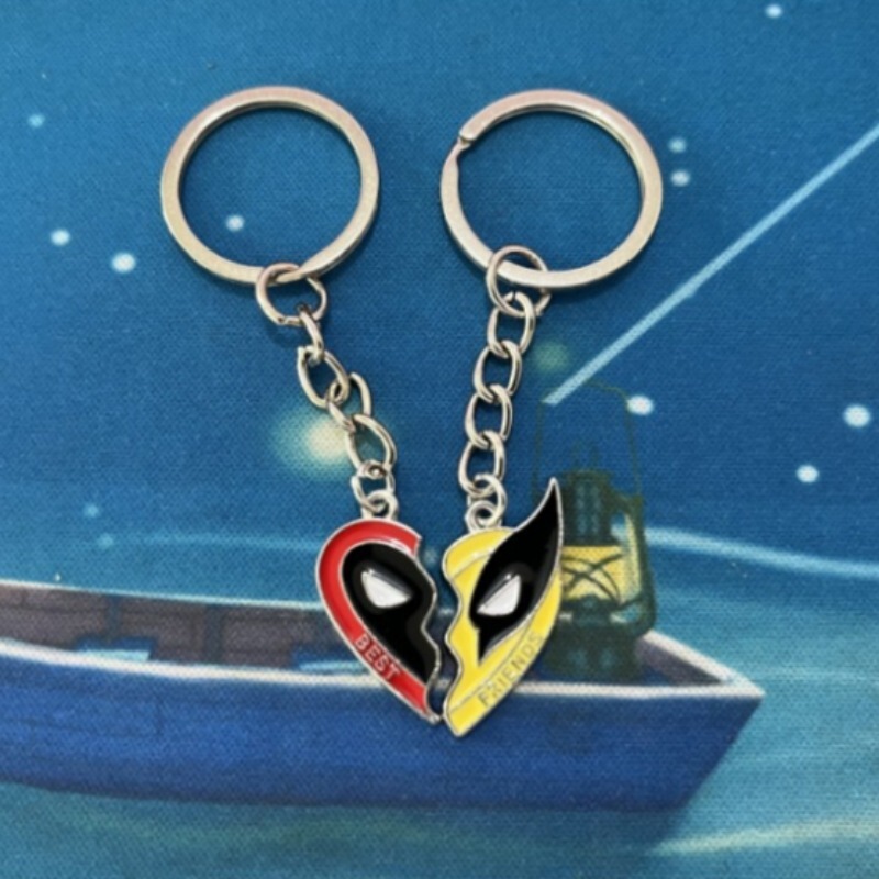Amazon Marvel Deadpool Wolverine Patchwork Necklace Best Friend Gift Personalized Fashion Keychain Pendant Amazon Marvel Deadpool Wolverine Patchwork Necklace Best Friend Gift Personalized Fashion Keychain Pendant