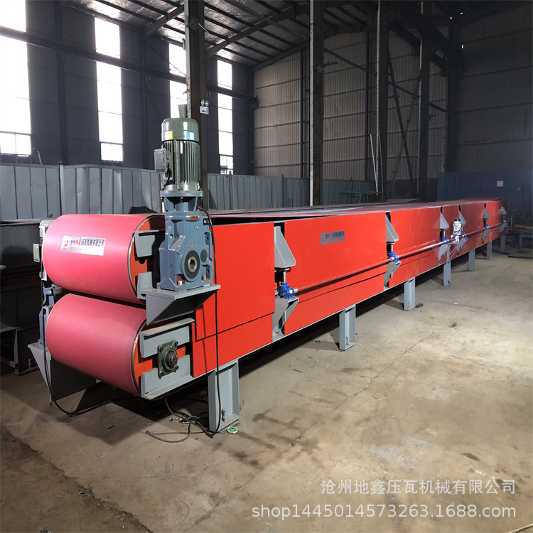 销售全自动18米金属雕花板层压烘干机设备压瓦机 沧州地鑫压瓦机