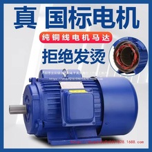 电机220v纯铜国标单相电动机马达大马力二相电两相电高速全铜电机