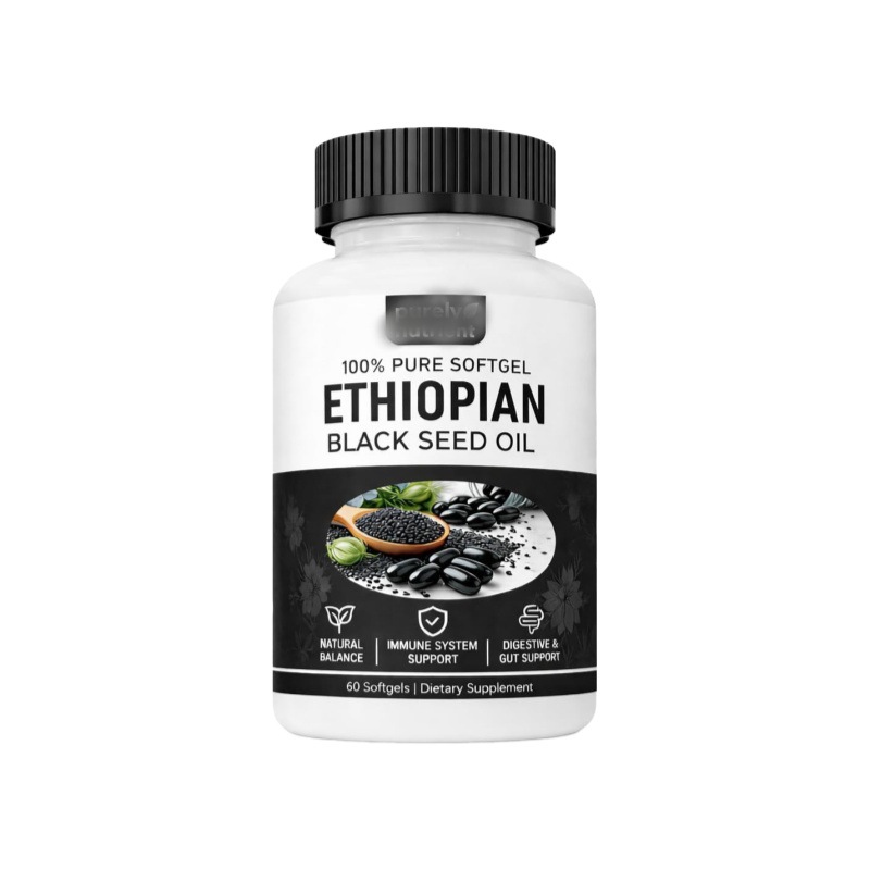 跨境 PURELYNUTRIENT Ethiopian Black Seed Oil黑籽油身体护理剂