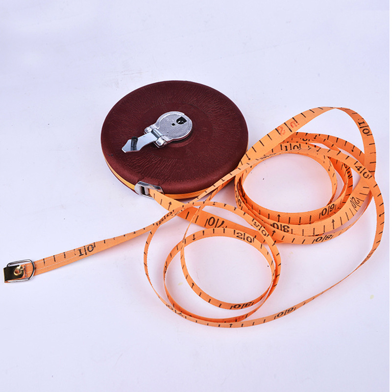 皮革卷尺布卷尺卷尺20 30 50 100米软尺铅球实心球考试测量尺
