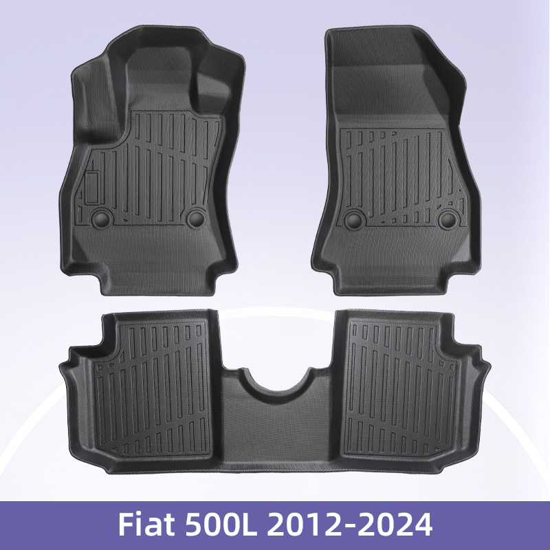 Europa para Fiat 500L 12 - 24 combustible 3D todo el tiempo material TPE cojín de pie para automóviles cojín trasero