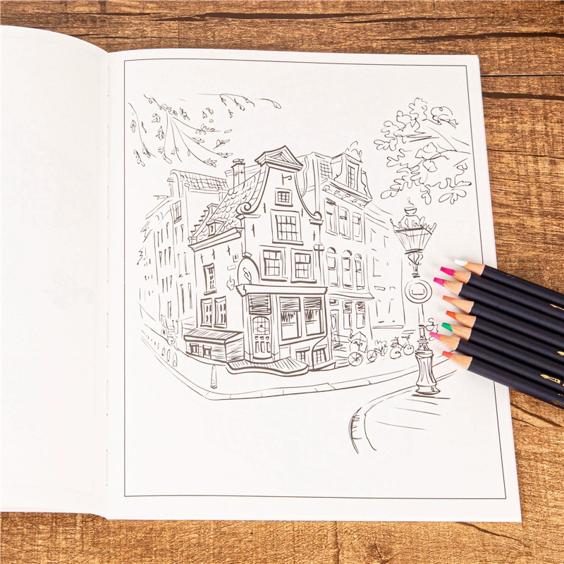 Городские раскраски CIYT City CITY COLORING BOOKS для взрослых ландшафтный эскиз
