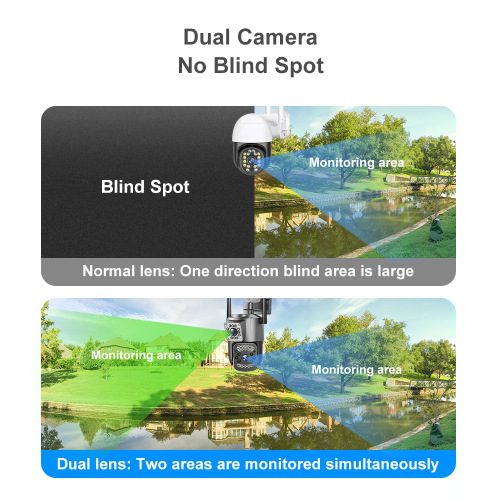V380pro Binocular Gun and Ball Linkage High-Definition WiFi Outdoor Waterproof Large Dome Camera Phone Home Remote Monitoring