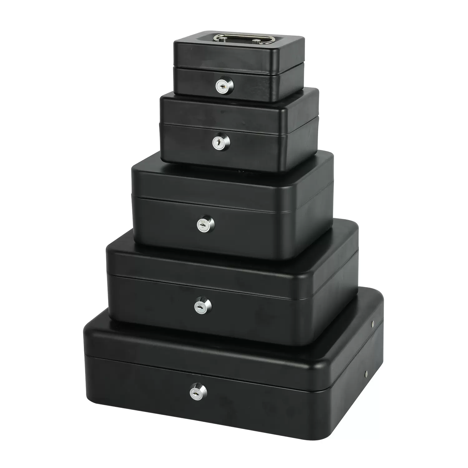 多尺寸储物盒带锁小收纳铁盒家用证件保险箱小型迷你钱箱手提保管