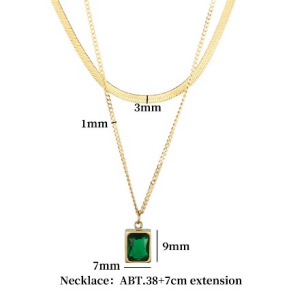 Designer light luxury K gold necklace titanium steel does not fade love women's jewelry versatile pendant collarbone chain_voghion.com
