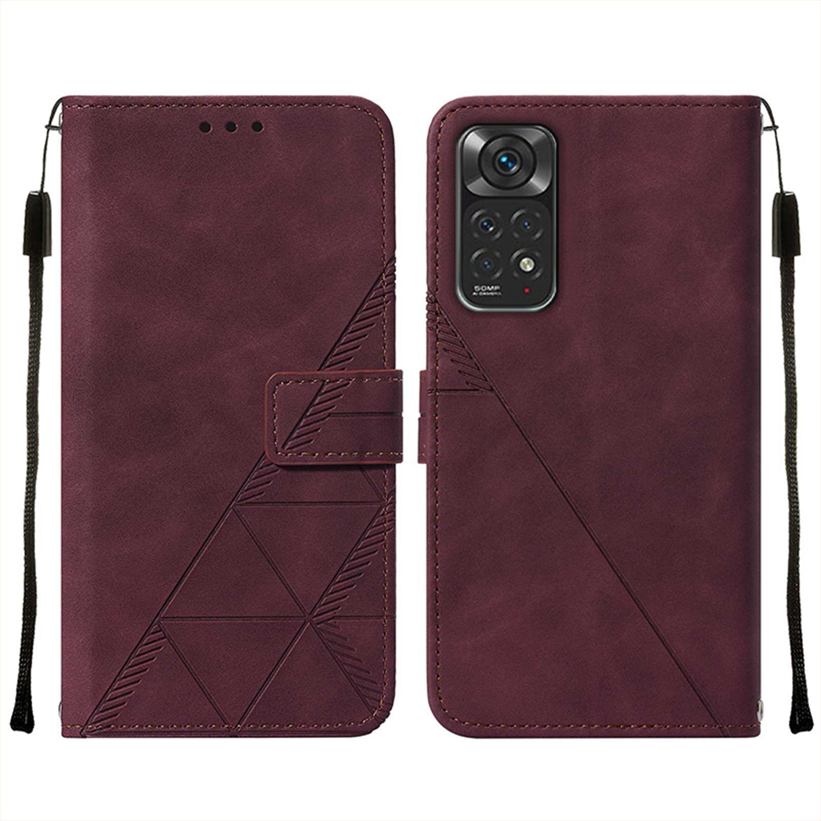 wine red with hand rope