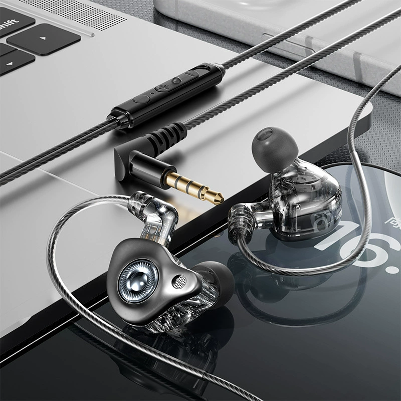 Новый частный модельный HIFI лихорадочный проводной наушники компьютерный мобильный игровой гарнитур с микрофоном, подключение и несъемный кабель