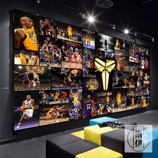 篮球场NBA球星背景墙壁纸励志的卧室巨幅超大海报科比体育馆墙纸-阿里巴巴