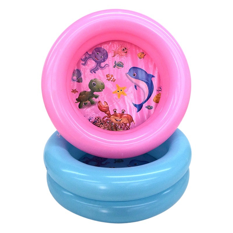 Ocean Pattern Thickened Wear-Resistant Two-Ring Baby Inflatable Swimming Pool for Home Use Beach Children's Swimming Pool Beach