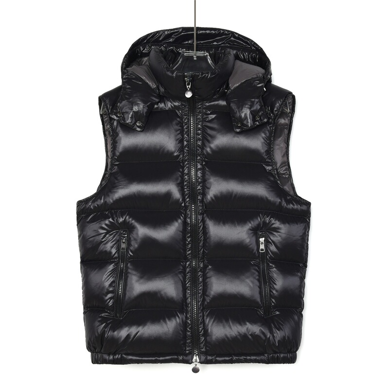 Mengjia down Jacket New Hooded Vest Parent-Child Couple Style Glossy Winter Waterproof Trendy Must-Have