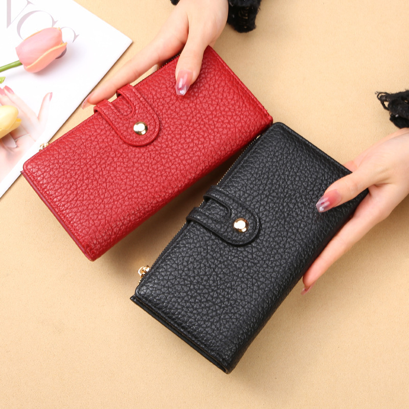 Amazon PU Women's Wallet Girl's Wallet Long Multi-Card Single Zipper Clutch Wallet Wallet Wallet