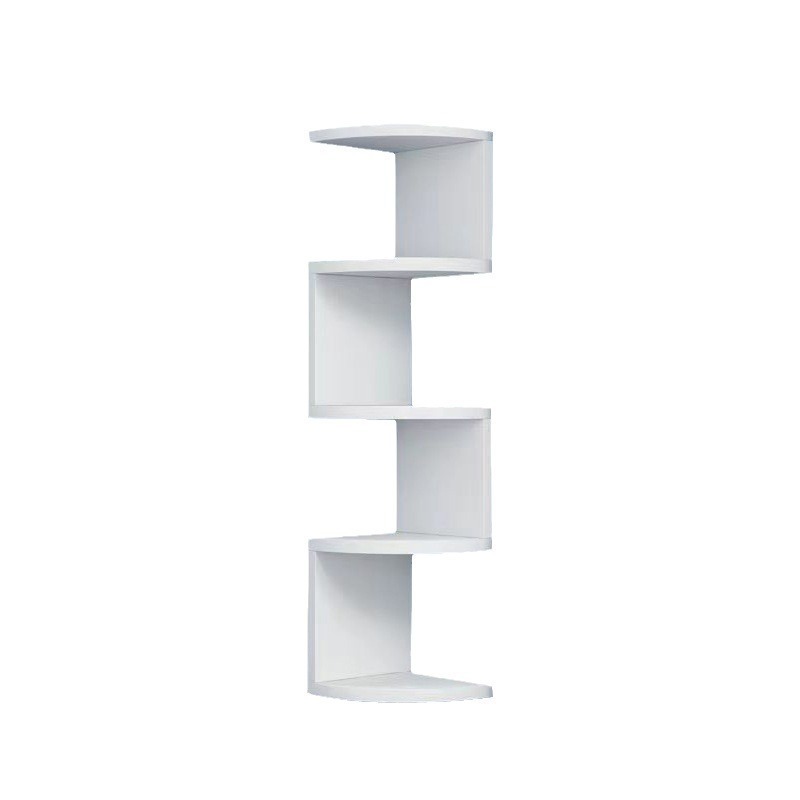 Estante de esquina doméstico de pared triangular de pared estante de almacenamiento de pared divisor de esquina estante de cocina multicapa en pared