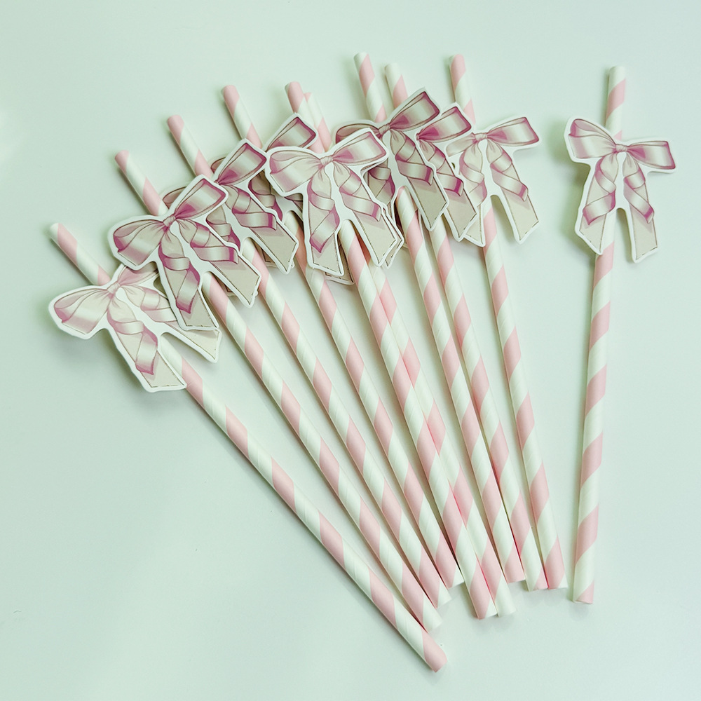 Trazo creativo transfronterizo pajita de papel decoración de fiesta mesa de postres vestido de cumpleaños botella de pudín complemento de pastel