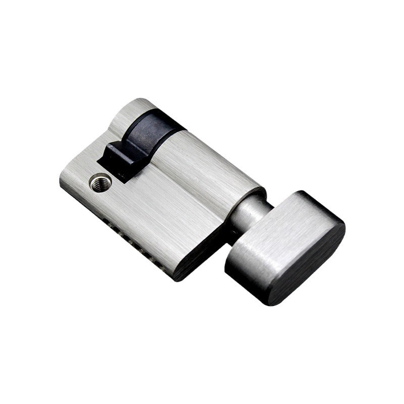 Cuerpo de cobre estándar europeo personalizado medio cilindro 45 unilateral tornillo de mano corto cilindro de cerradura de puerta de pozo de tubería puerta de canal medio cilindro de cerradura
