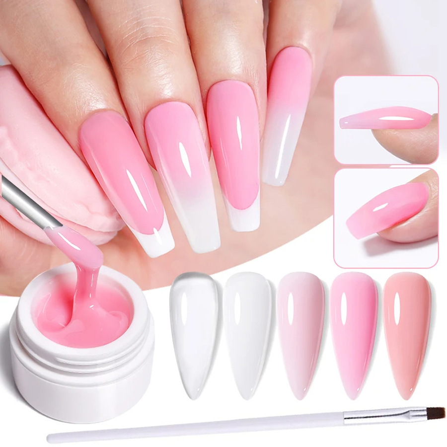 Uñas fototerapia extensión pegamento traje extensión rápida con soporte de papel fototerapia pluma Firme y Duradera adecuado para el principiante