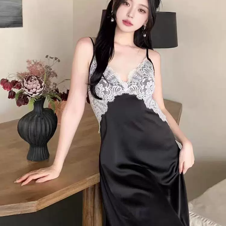 纯欲夏季睡裙蕾丝性感新款睡裙美背显瘦超级工厂