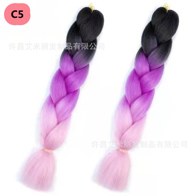 Trenzas africanas con cabello rosa渐 – materiales de alta temperatura, estilo boxeador