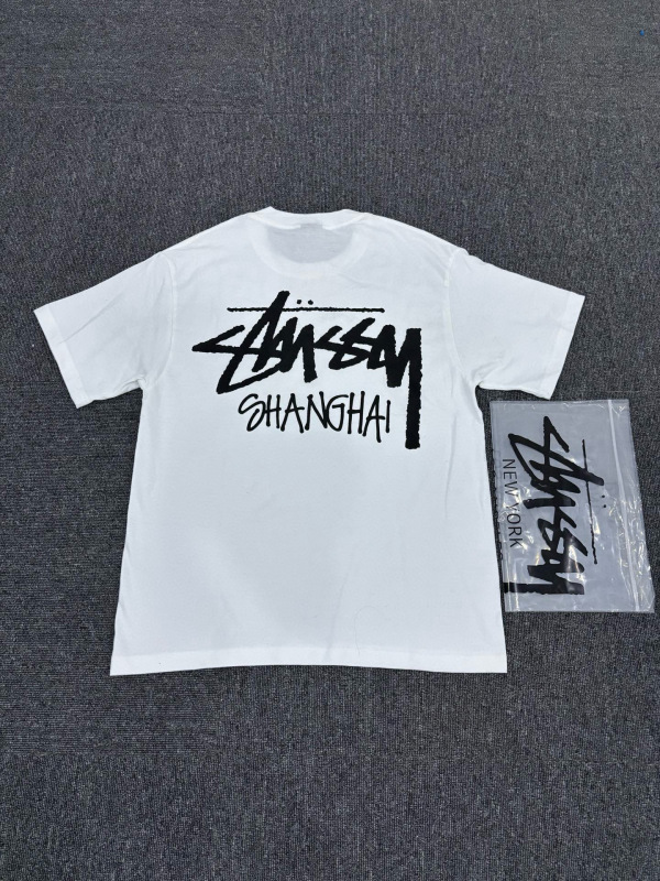Stussy Stussy メンズ レディース 半袖 230g Tシャツ 夏 メンズ ルーズ ヘビーウェイト 高品質 Tシャツ スクリーン印刷|undefined