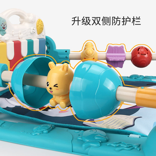 Baby educational pedal piano fitness stand 0-3 years old male and female baby music game blanket newborn toddler toy rattle