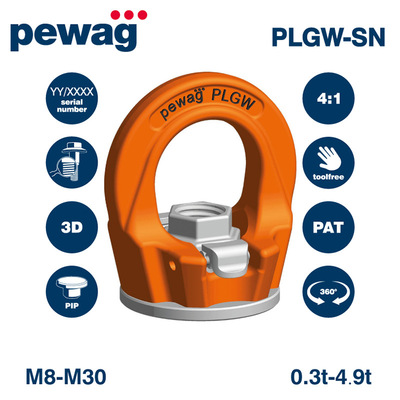 [培瓦克（pewag）旋转吊点螺母  PLGW-SN]