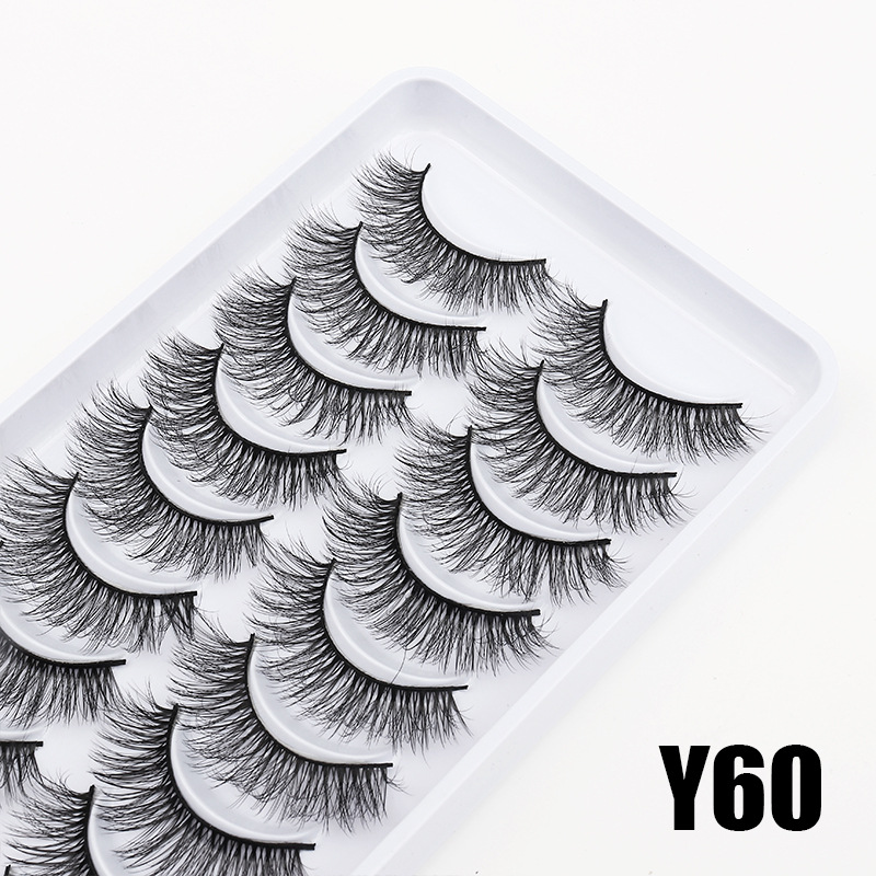 Dingsen fábrica de pestañas postizas suministro estable transfronterizo 10 pares de maquillaje nude COS pestañas de pequeño demonio